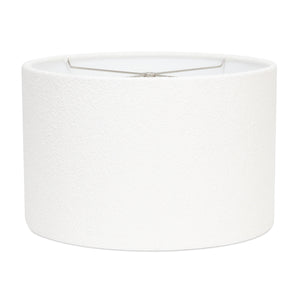 White Boucle Lamp Shade - Couture Lamps