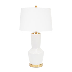 Nachez Table Lamp - Matte White (Base,Harp,Finial) - Couture Lamps