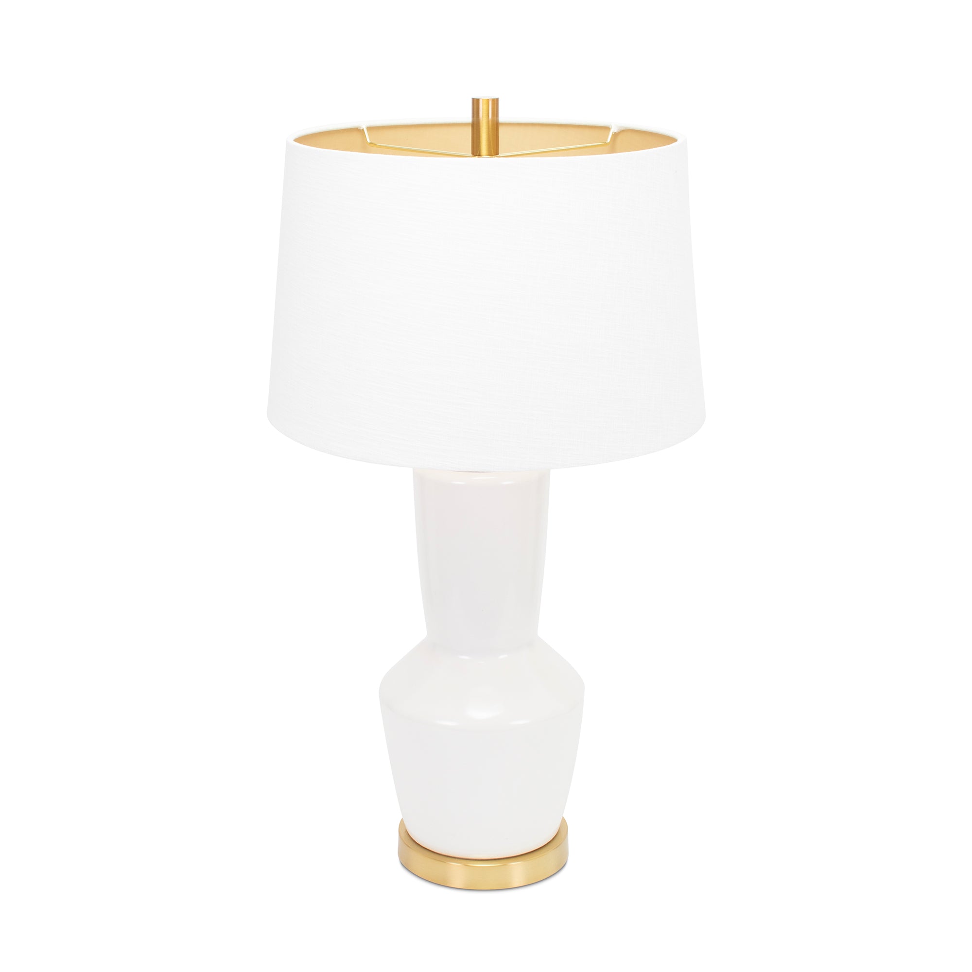 Nachez Table Lamp - Matte White (Base,Harp,Finial) - Couture Lamps