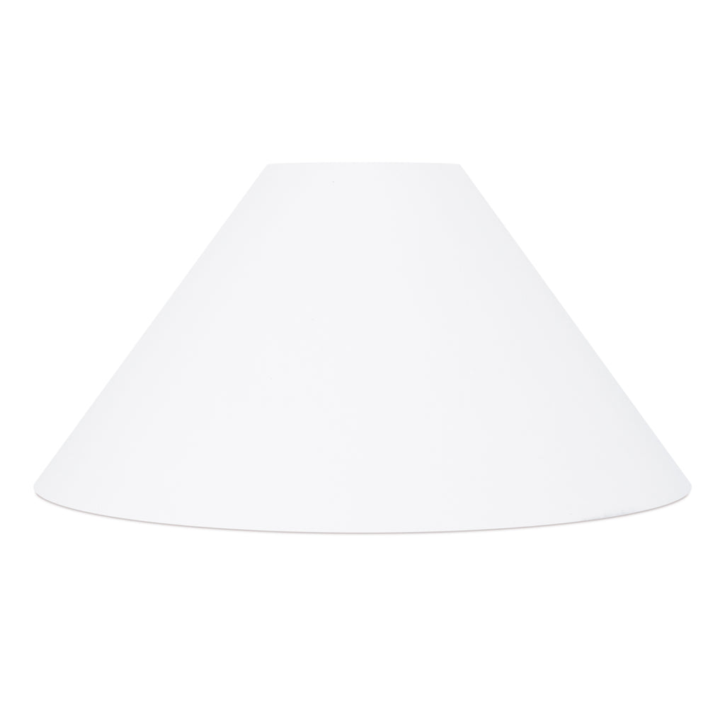 Coolie Shade - Pure White Slub Linen. White lining - Couture Lamps