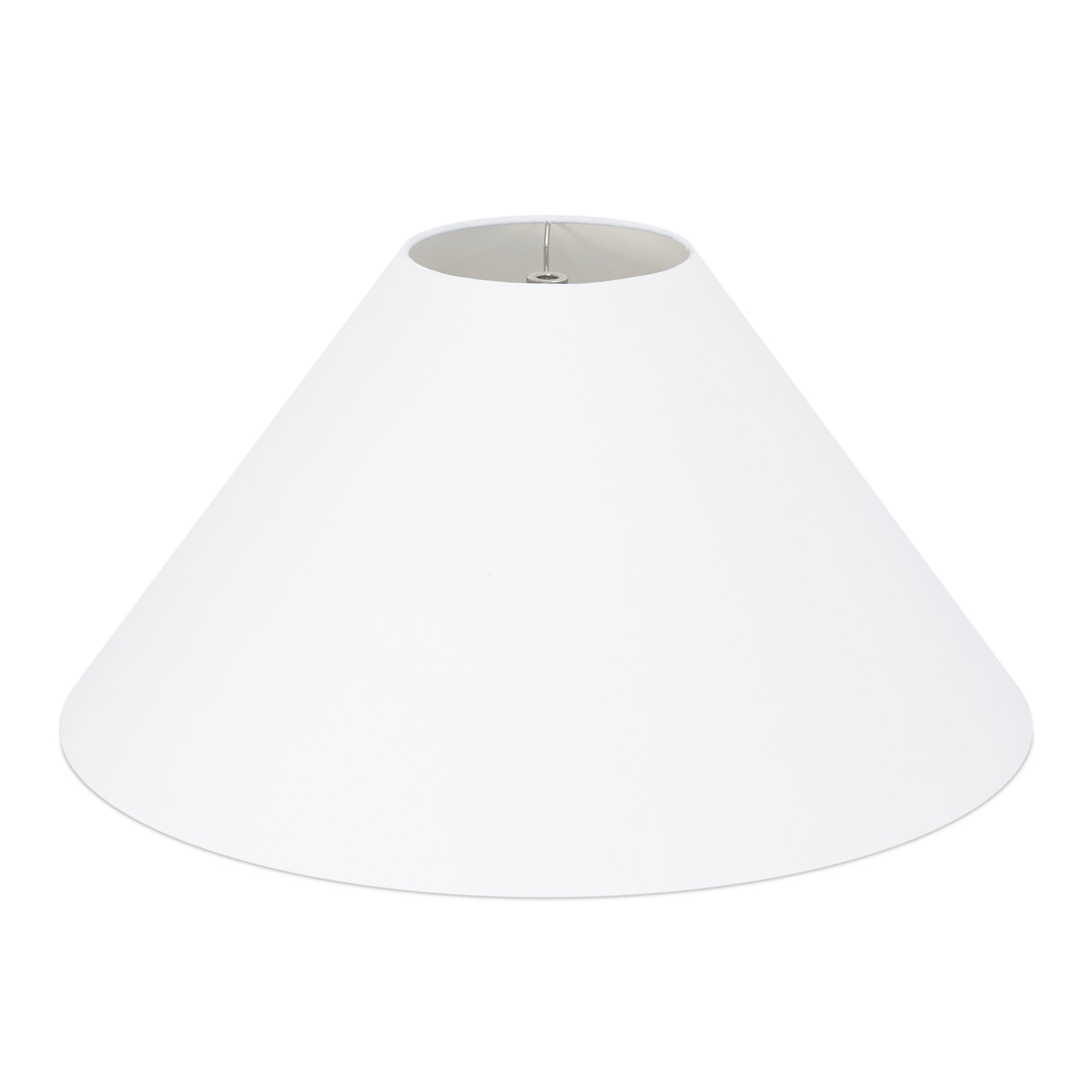 Coolie Shade - Pure White Slub Linen. White lining - Couture Lamps