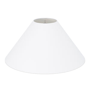 Coolie Shade - Pure White Slub Linen. White lining - Couture Lamps