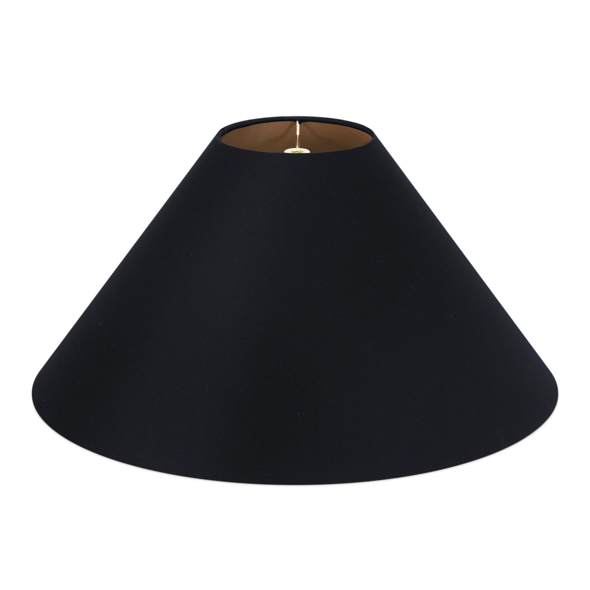 Coolie Shade in Black linen with Gold Lining - Couture Lamps