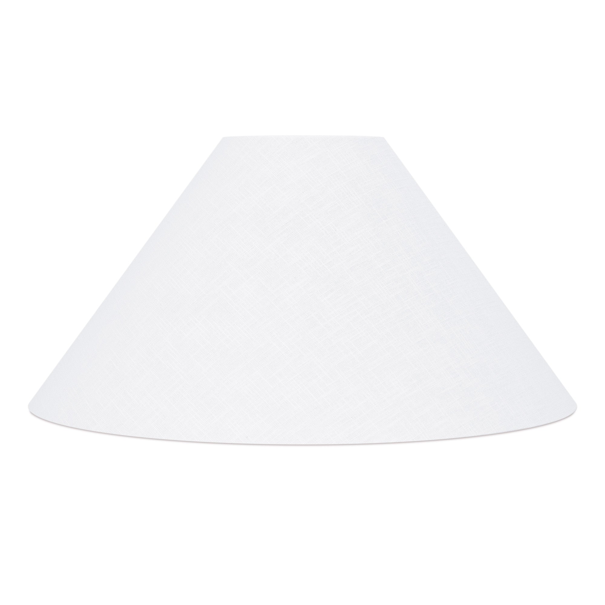 Coolie Shade in Pure White Slub Linen - Couture Lamps