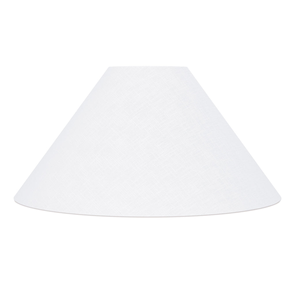 Coolie Shade in Pure White Slub Linen - Couture Lamps