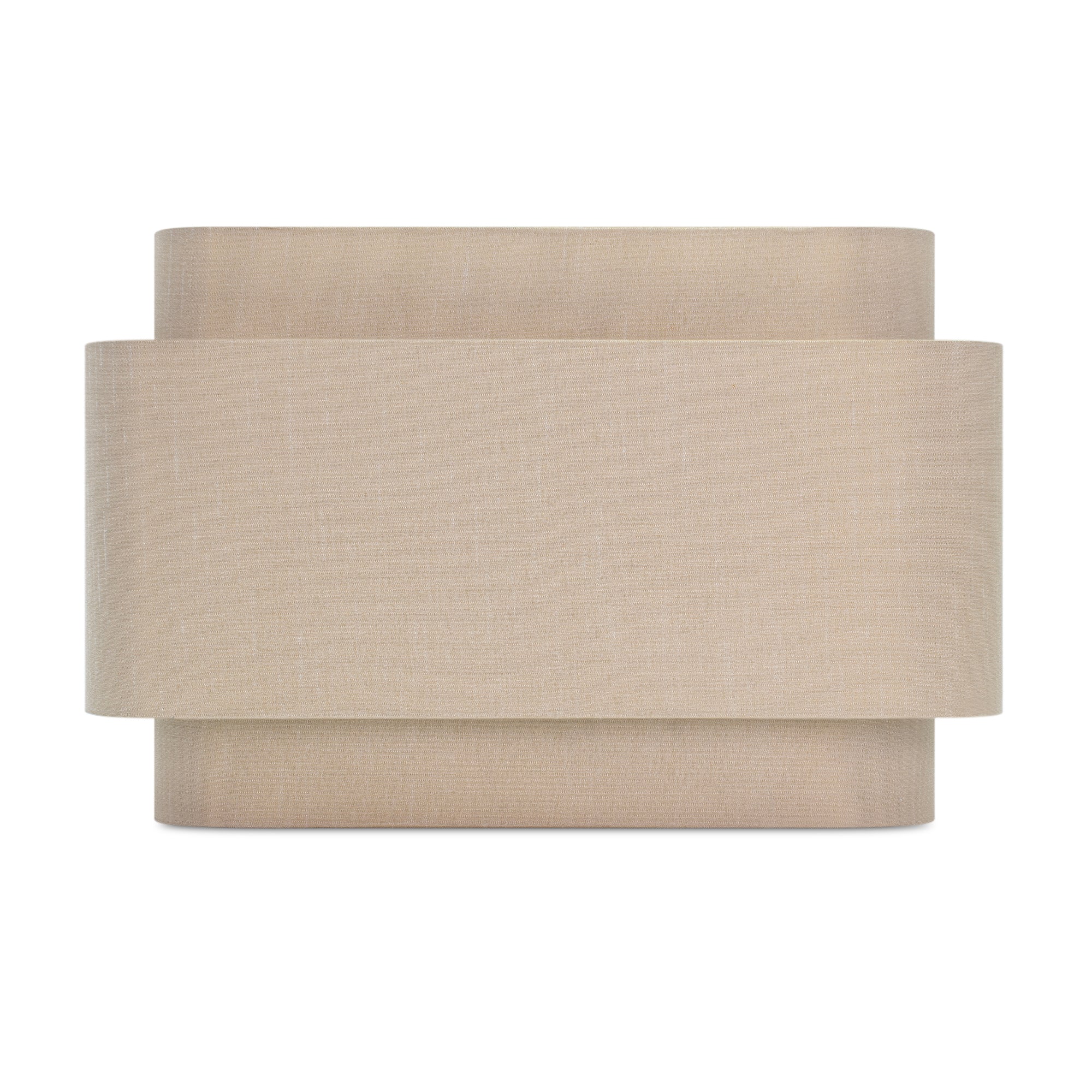 Triple Stack Tan Faux Silk Shade - Couture Lamps