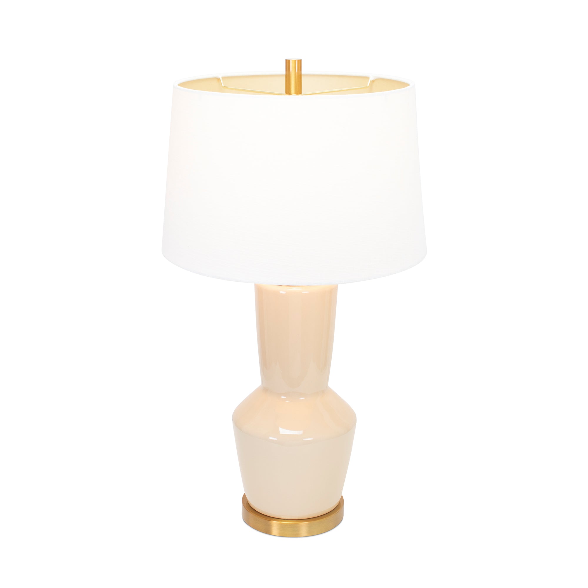 Nachez Table Lamp - Cafe Cream (Base,Harp,Finial) - Couture Lamps