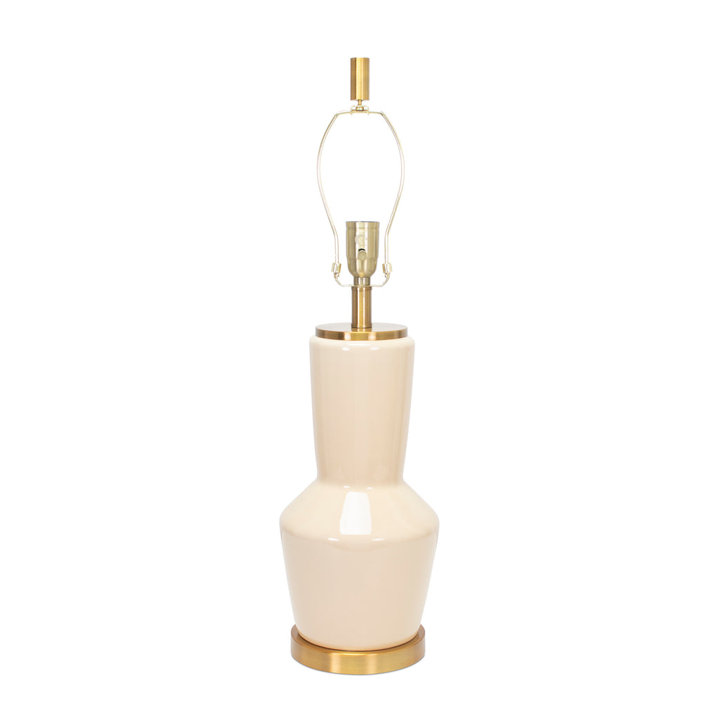 Nachez Table Lamp - Cafe Cream (Base,Harp,Finial) - Couture Lamps