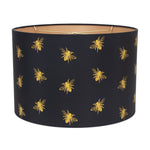 Black and Gold Bee Print Shade - Couture Lamps