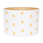 White and Gold Bee Print Shade - Couture Lamps