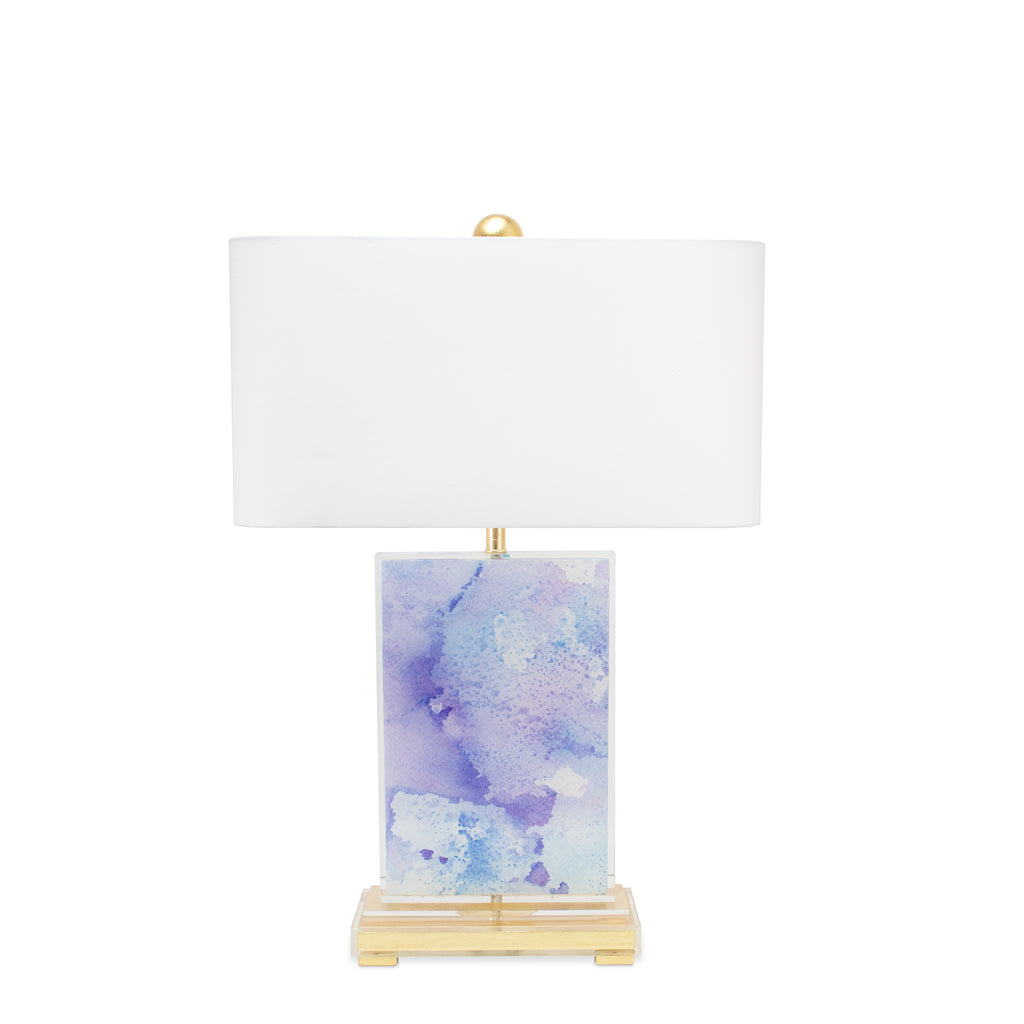 Beth Glover - Lilac/Gold Vertical - Couture Lamps