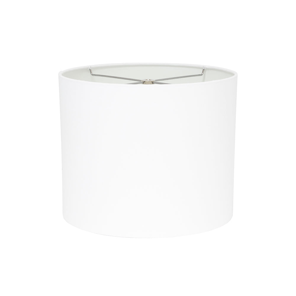 Round White Crisp Linen Shade 12" x 12" x 10" - Couture Lamps