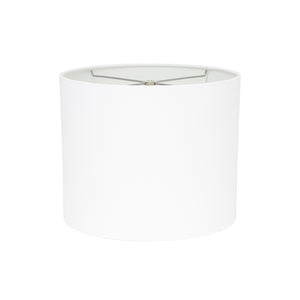 Round White Crisp Linen Shade 12" x 12" x 10" - Couture Lamps