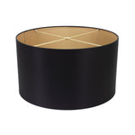 Round Black Linen Drum Shade 15" x 15" x 10" - Couture Lamps