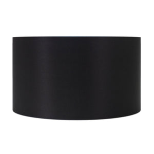 Round Black Linen Drum Shade 17" x 17" x 11" - Couture Lamps