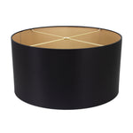 Round Black Linen Drum Shade 17" x 17" x 11" - Couture Lamps