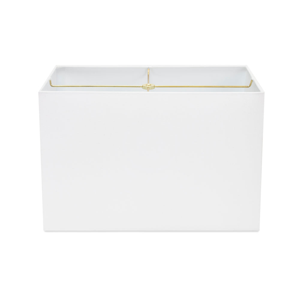 Rectangular White Crisp Linen Shade (Blair Shade) - Couture Lamps