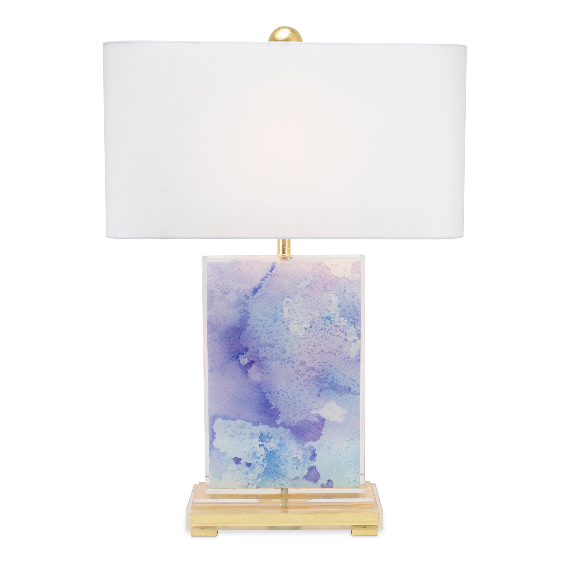 Beth Glover - Lilac/Gold Vertical - Couture Lamps