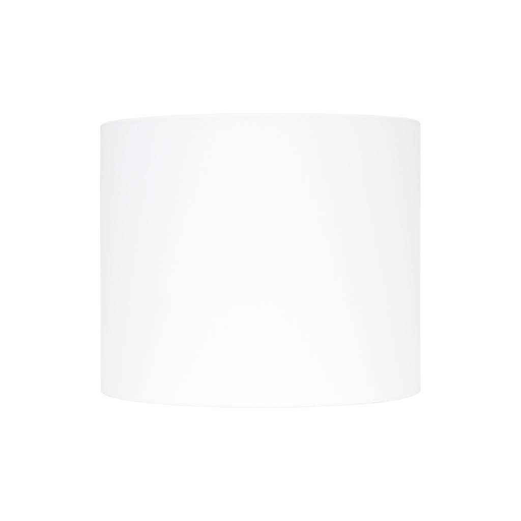 Round White Linen Drum Shade 12" x 12" x 10" - Couture Lamps