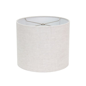 Round Gray Linen Drum Shade 12" x 12" x 10" - Couture Lamps