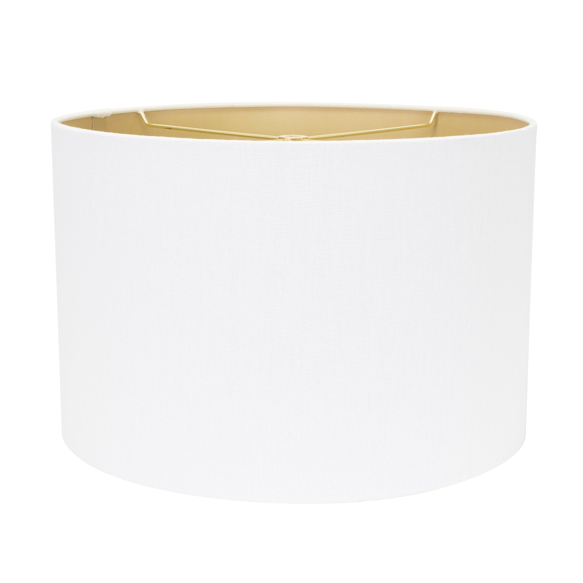 Round Hardback White Linen Shade 16" x 16" x 10.5" - Couture Lamps