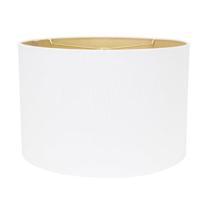 Round Hardback White Linen Shade 16" x 16" x 10.5" - Couture Lamps