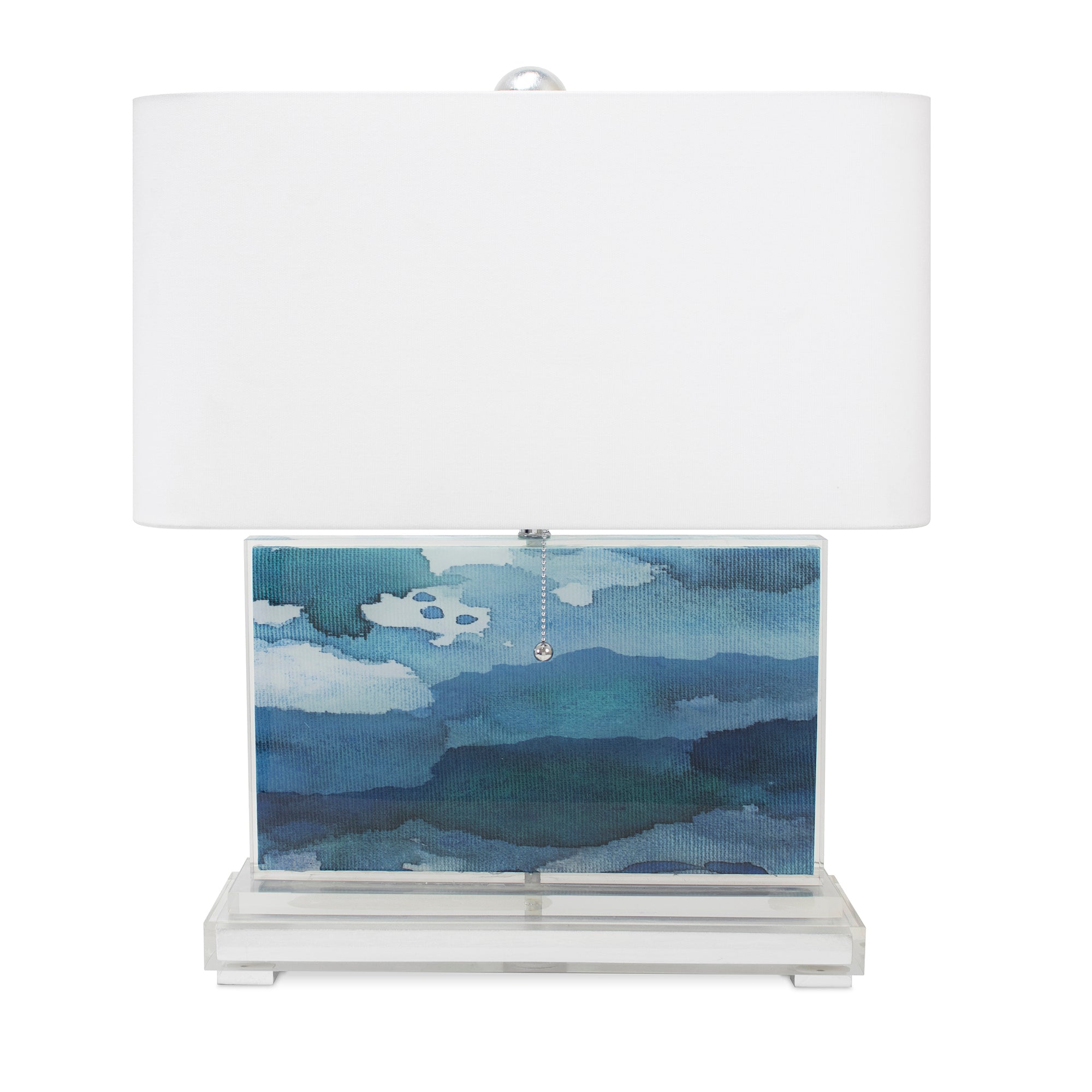 Beth Glover - Blue/Silver Horizontal - Couture Lamps