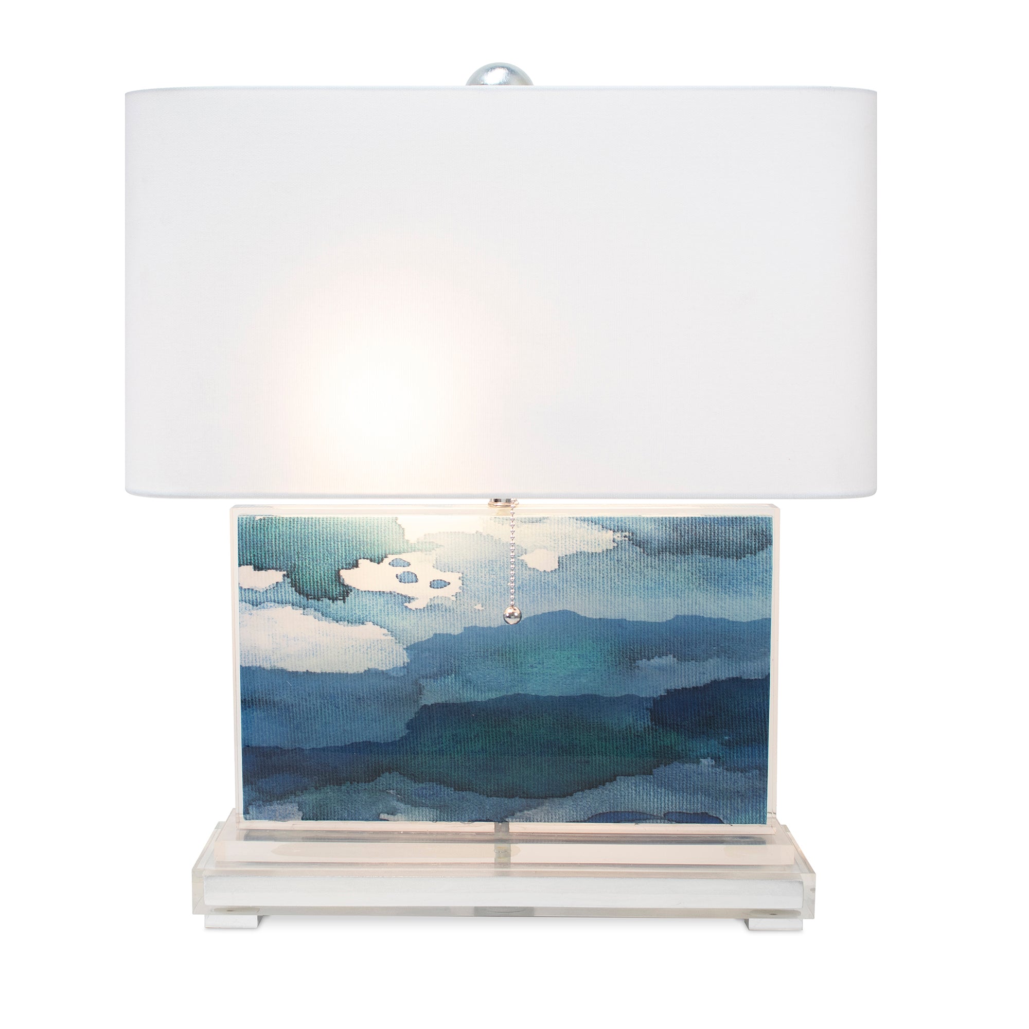 Beth Glover - Blue/Silver Horizontal - Couture Lamps