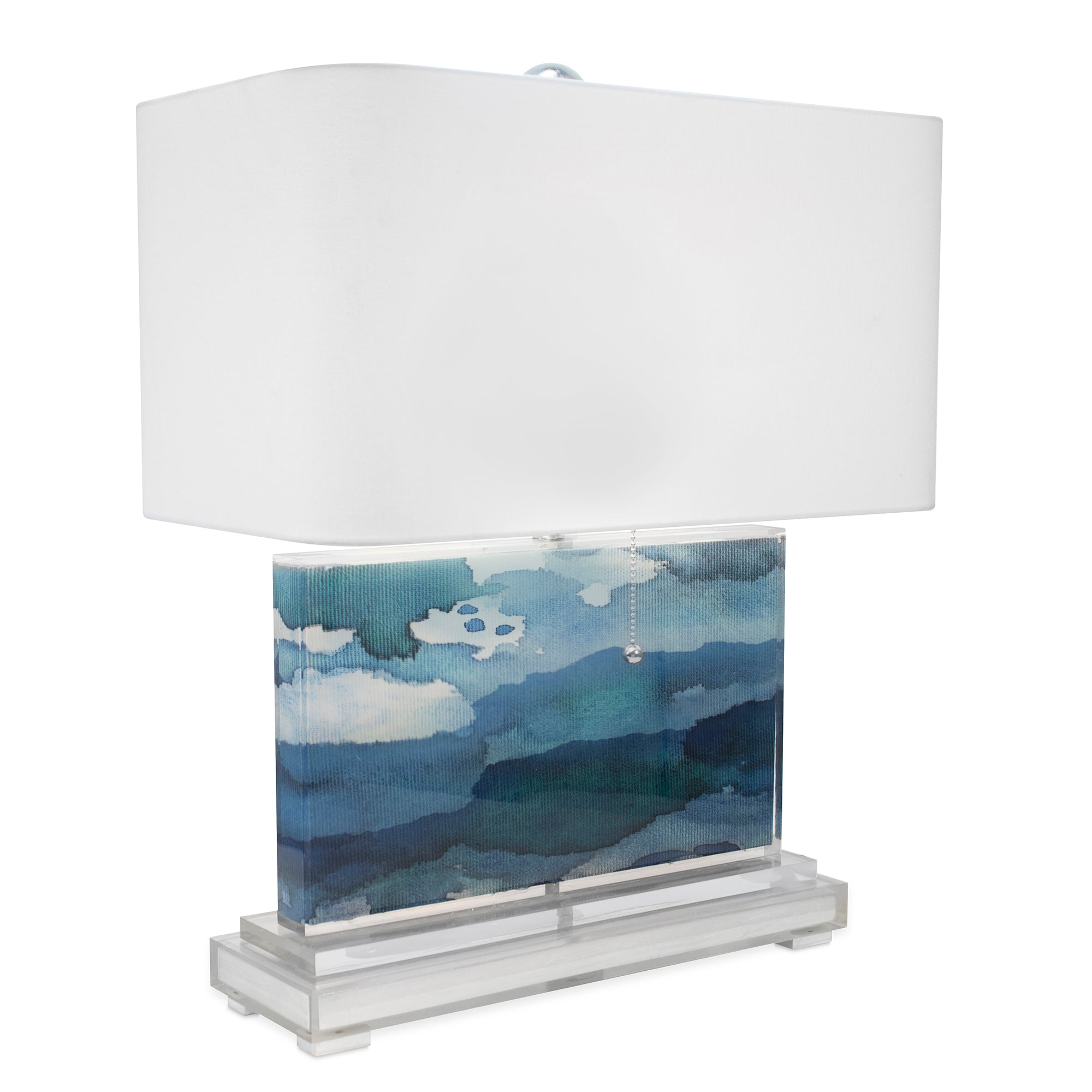 Beth Glover - Blue/Silver Horizontal - Couture Lamps